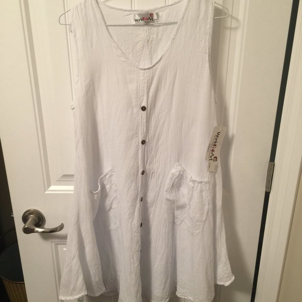 WORLD FOLK ART COTTON DRESS-NEW WITH TAGS